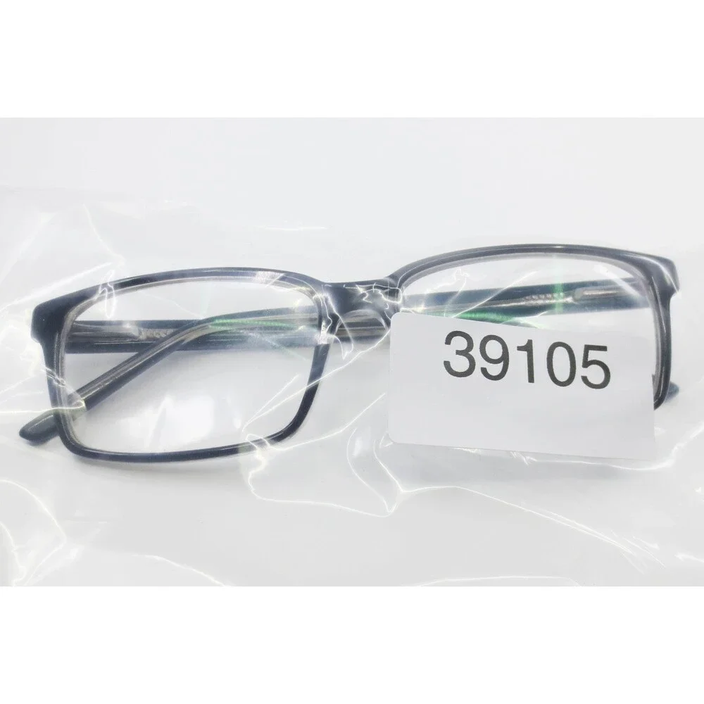 Black Crystal Rectangular Eyeglass Frames 54-17-145 MD 7195 Two Tone Glasses